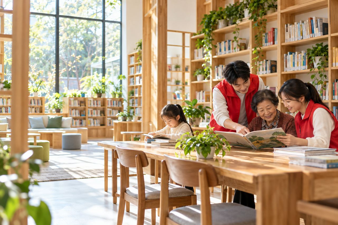 欧亚国际公益主题：让阅读连接善意，让陪伴传递温暖，示意配图